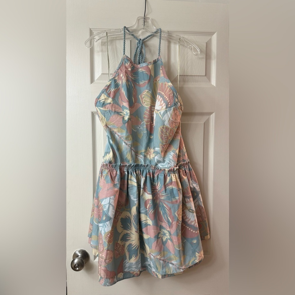 FREE PEOPLE Deserted Island Floral Halter Mini Dress M Size Medium SOLD OUT - Picture 5 of 12